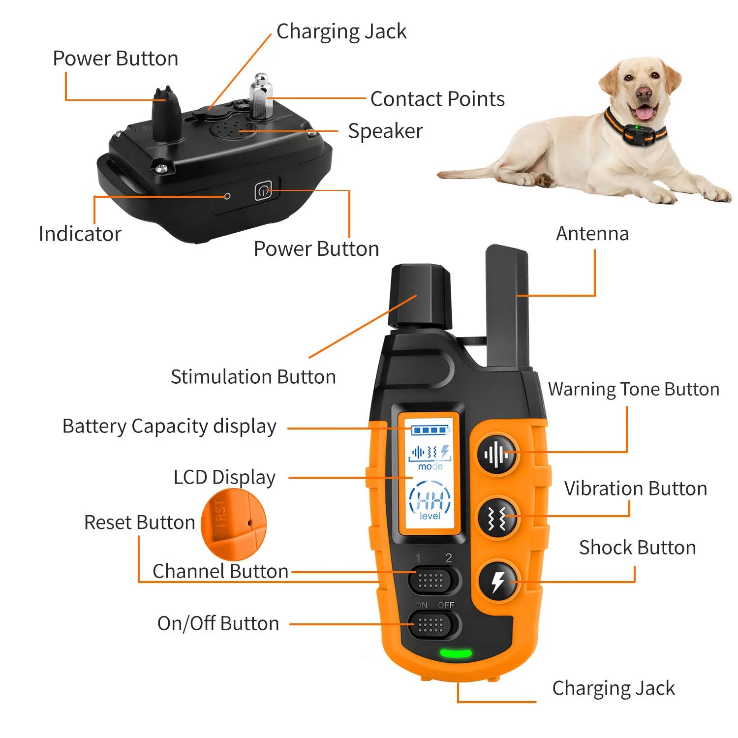 3300Ft Waterproof Dog Training Collar