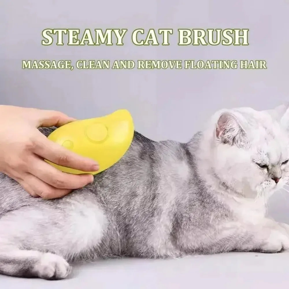3-in-1 Electric Steamy Pet Grooming Brush