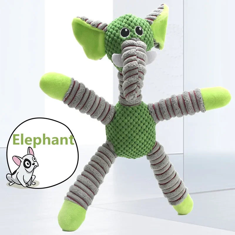 Indestructible Squeaky Plush Dog Toy – Large
