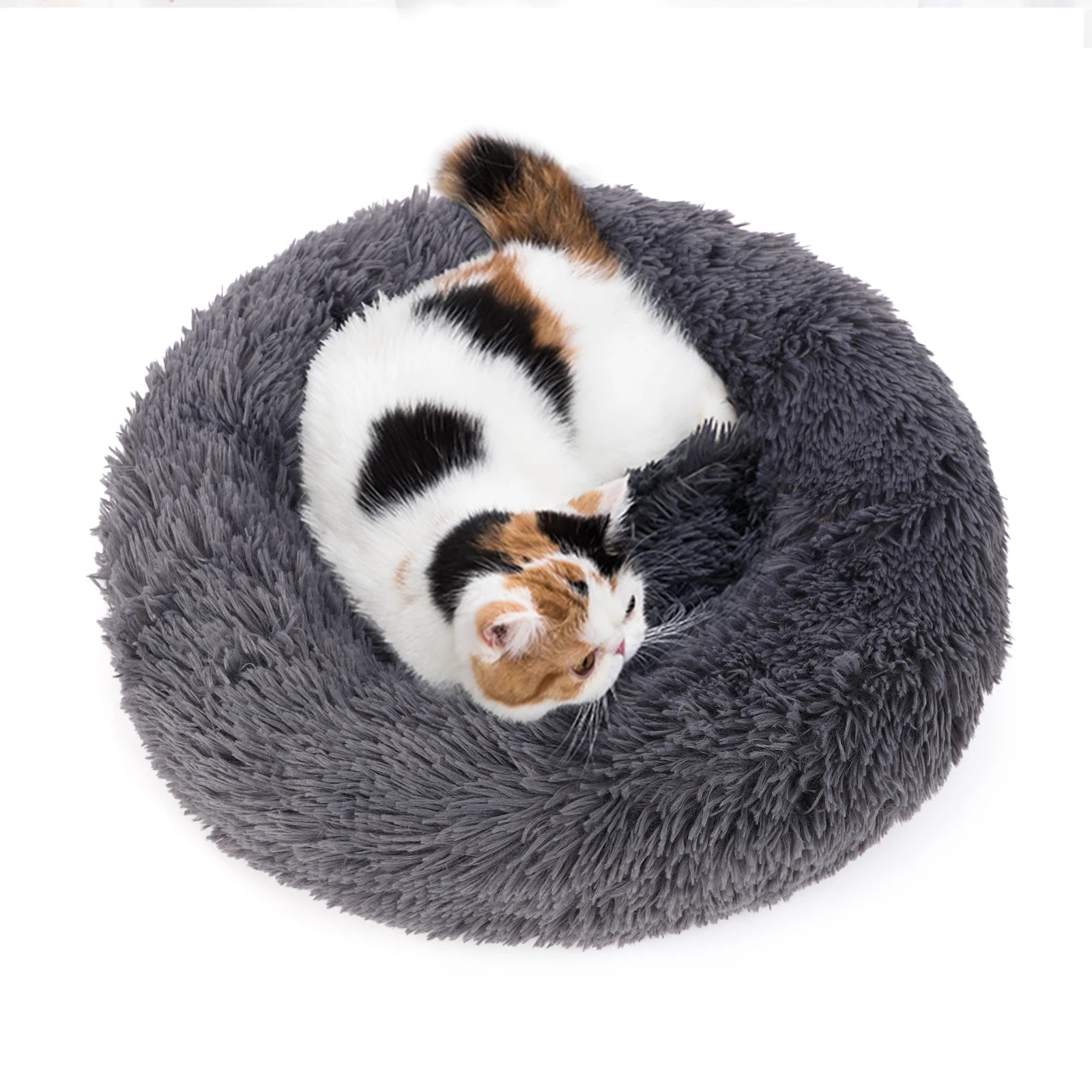 Large Fluffy Round Pet Bed – 40-100cm