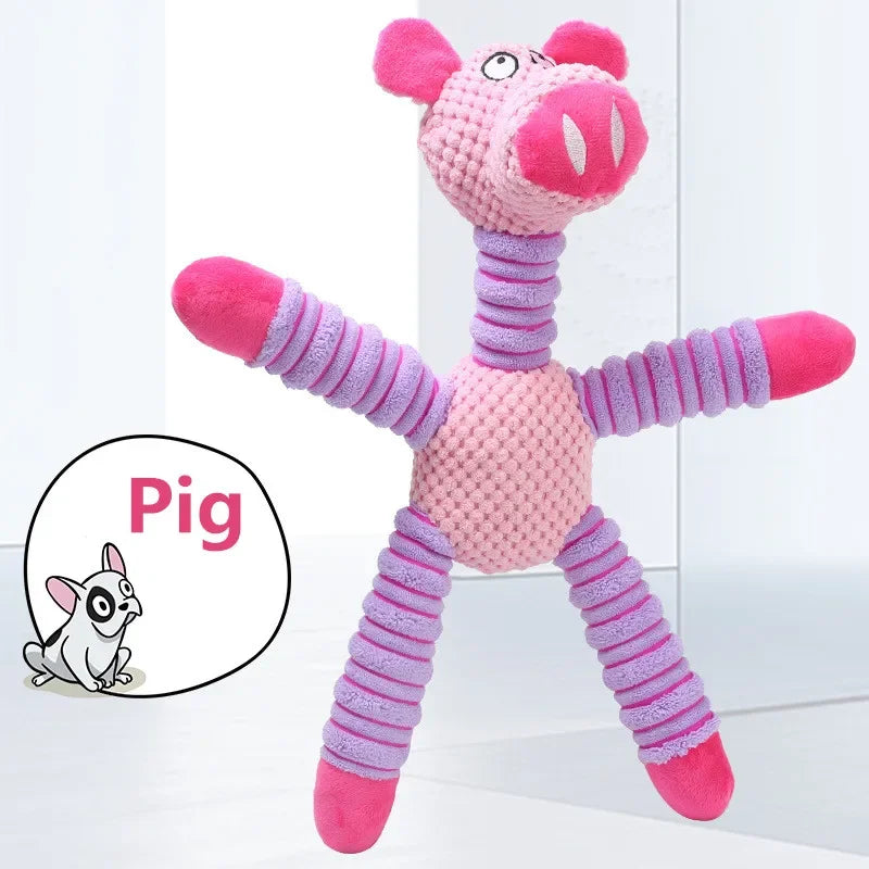 Indestructible Squeaky Plush Dog Toy – Large