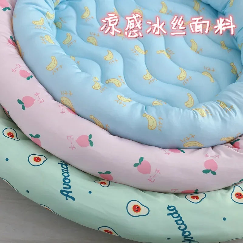 Ice Silk Cooling Dog Bed Pad