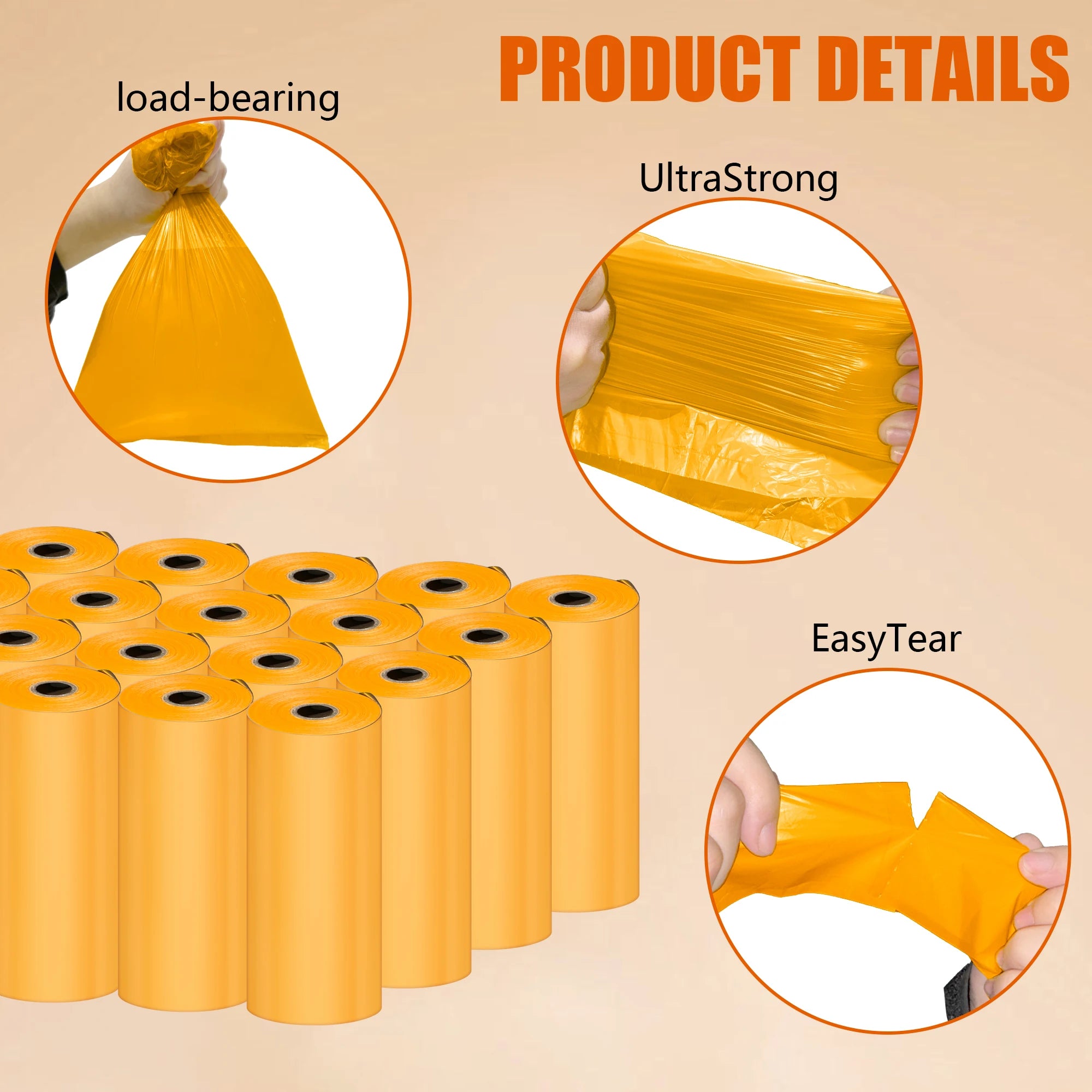 Orange Scented EPI Pet Poop Bags