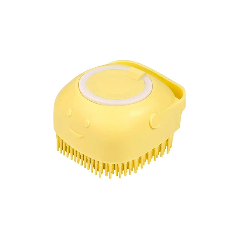 Dog Bathing & Massage Brush with Shampoo Dispenser