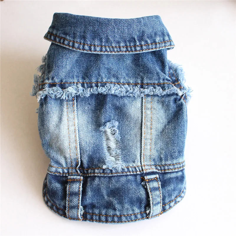 Denim Dog Jacket – Cowboy Style Pet Coat