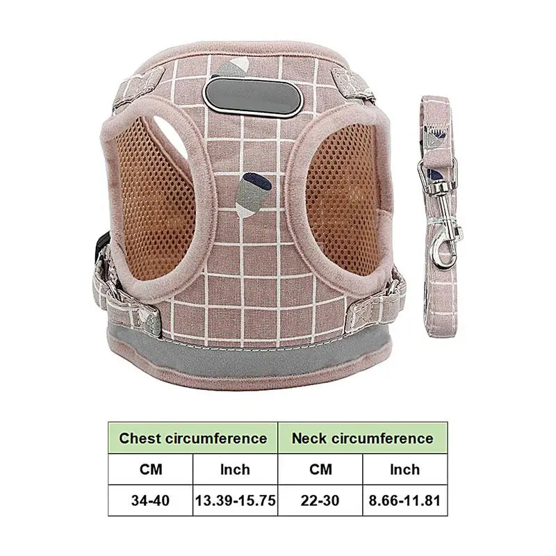 Soft Adjustable No-Pull Cat & Small Dog Harness