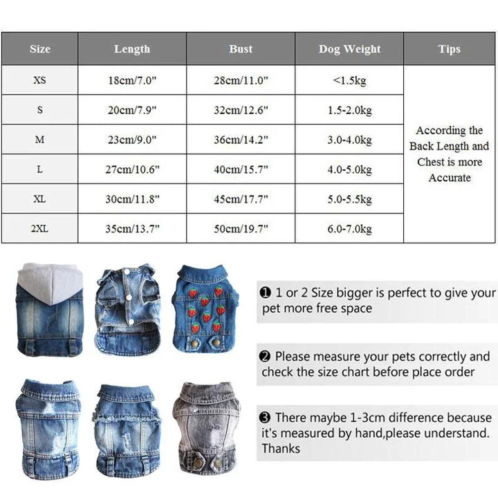 Denim Dog Jacket – Cowboy Style Pet Coat
