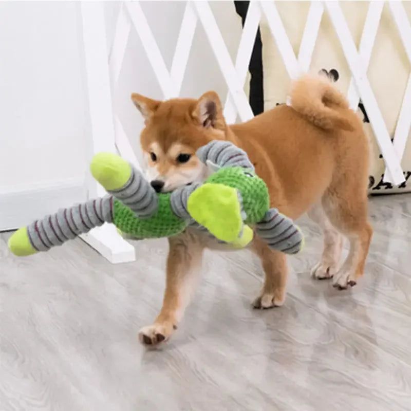 Indestructible Squeaky Plush Dog Toy – Large