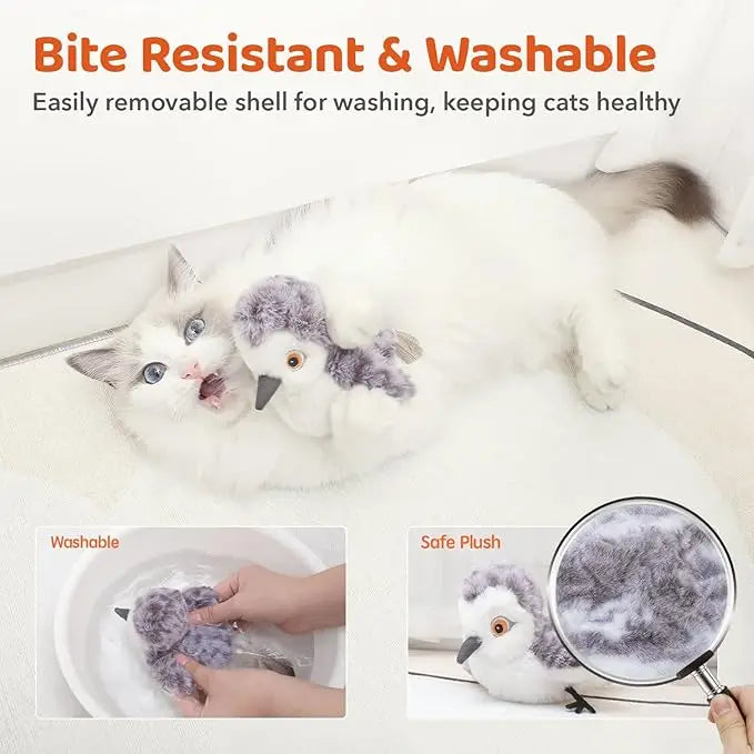 Flapping Bird Cat Kicker Toy with Catnip