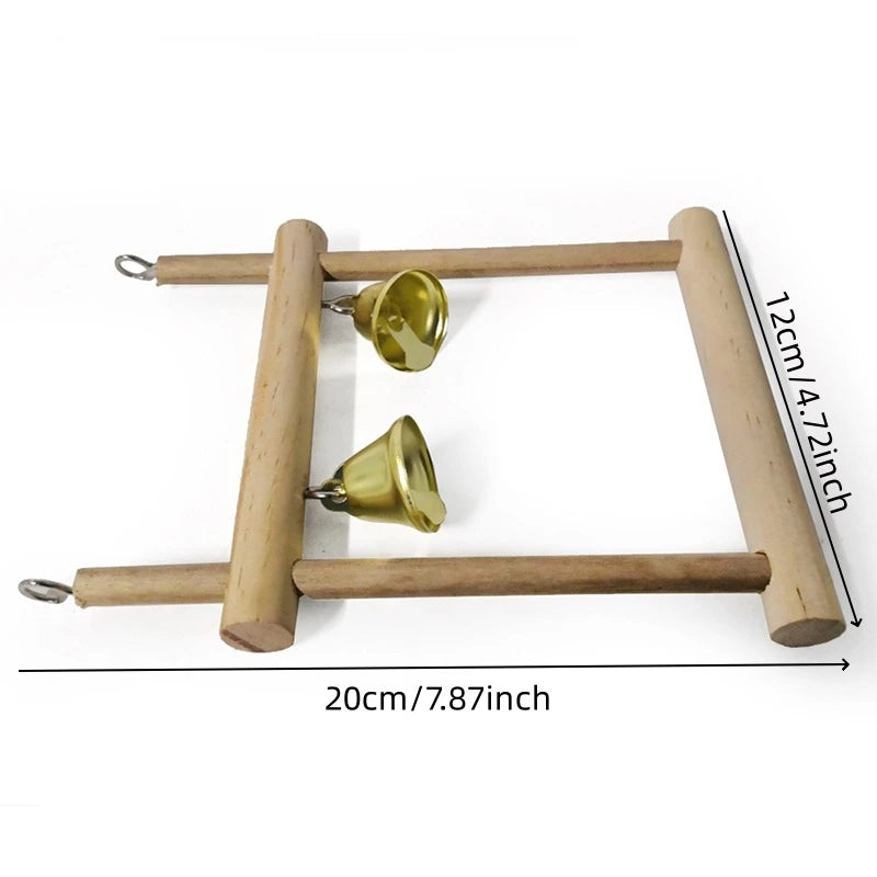 8pcs Parrot Bird Toy Set with Bells & Swings