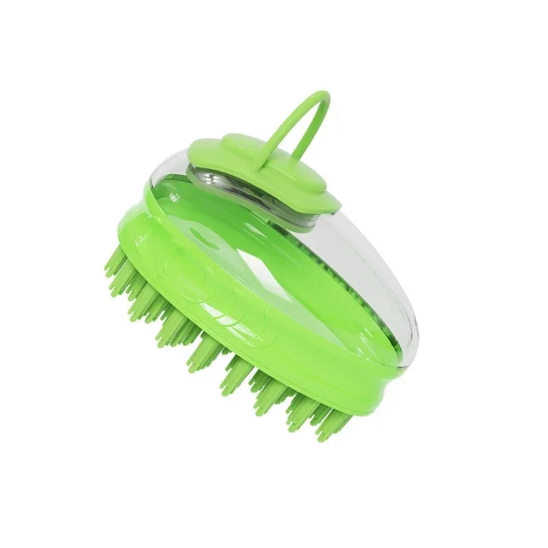 Dog Silicone Bath & Massage Brush with Soap Dispenser