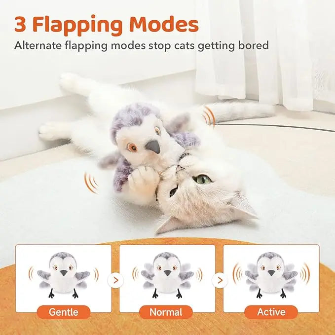 Flapping Bird Cat Kicker Toy with Catnip