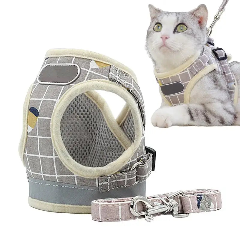 Soft Adjustable No-Pull Cat & Small Dog Harness