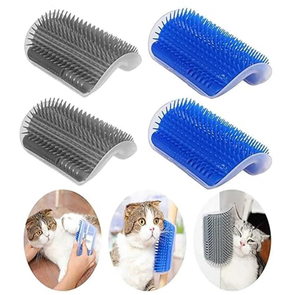 Cat Self-Grooming Wall Brush with Catnip