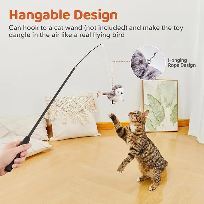 Flapping Bird Cat Kicker Toy with Catnip