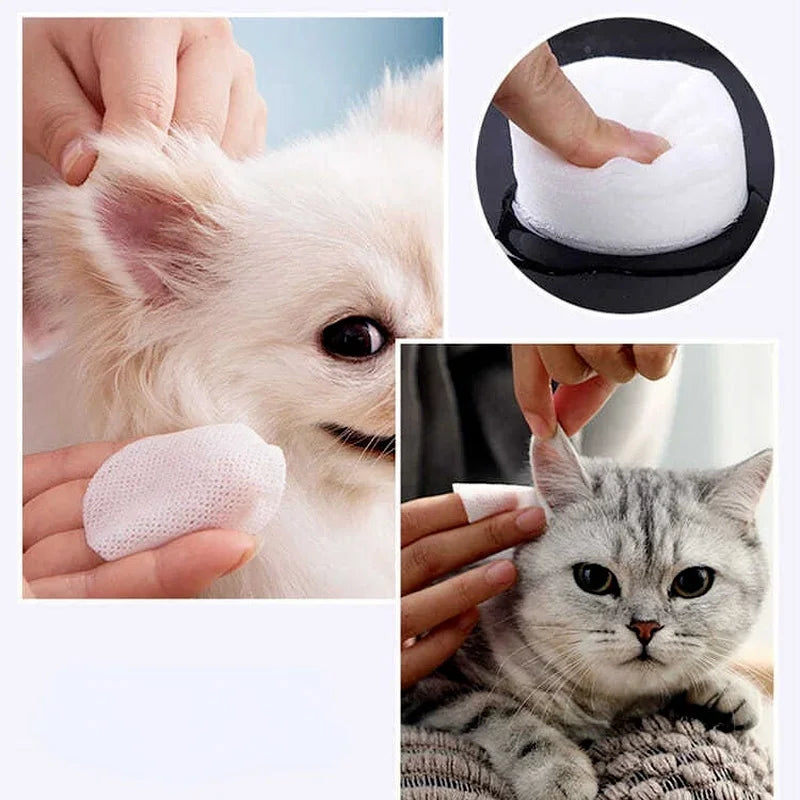 130Pcs Pet Eye Wipes – Tear Stain Remover for Dogs & Cats