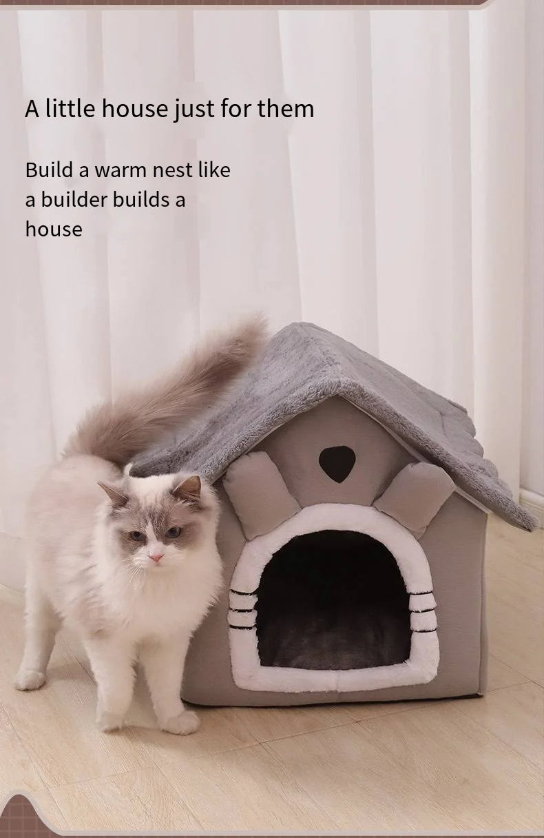 All-Season Washable Pet Bed with Cushion