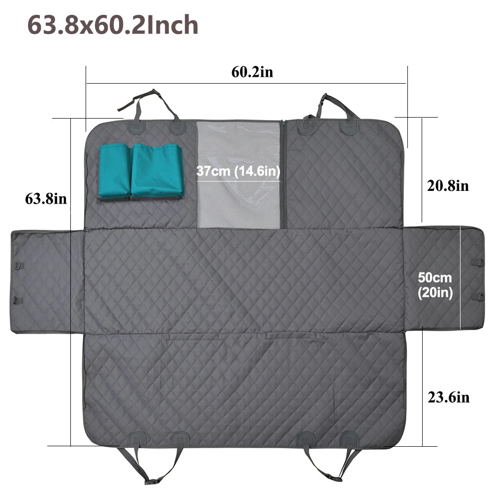 PETRAVEL Waterproof Dog Car Seat Cover – Hammock Style Rear Seat Protector