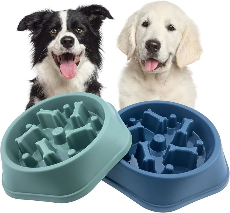 Slow Feeder Dog Bowl Anti-choking Puppy Food Bowl Anti-slip Pet Slow Eating Dog Dishes Puzzle Feeders for Dogs Small Medium
