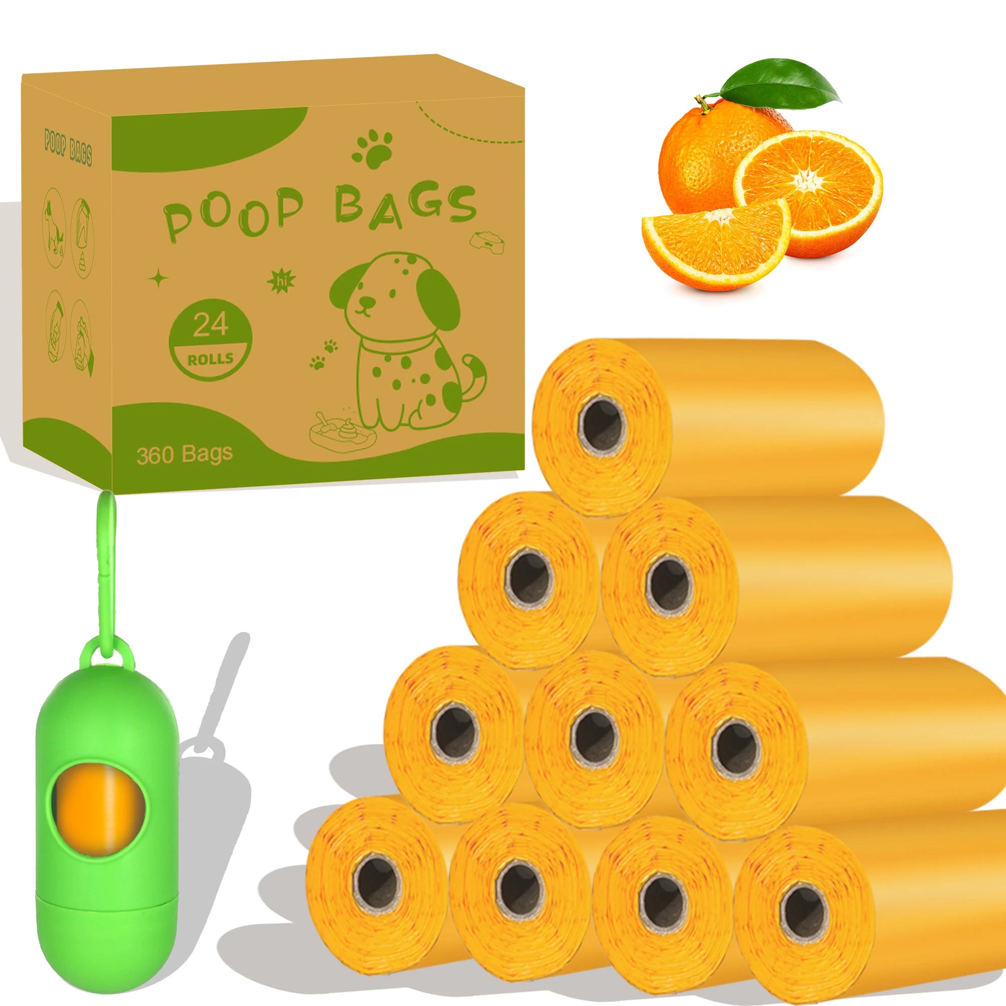 Orange Scented EPI Pet Poop Bags