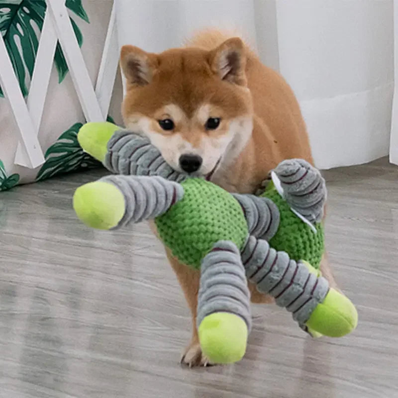 Indestructible Squeaky Plush Dog Toy – Large