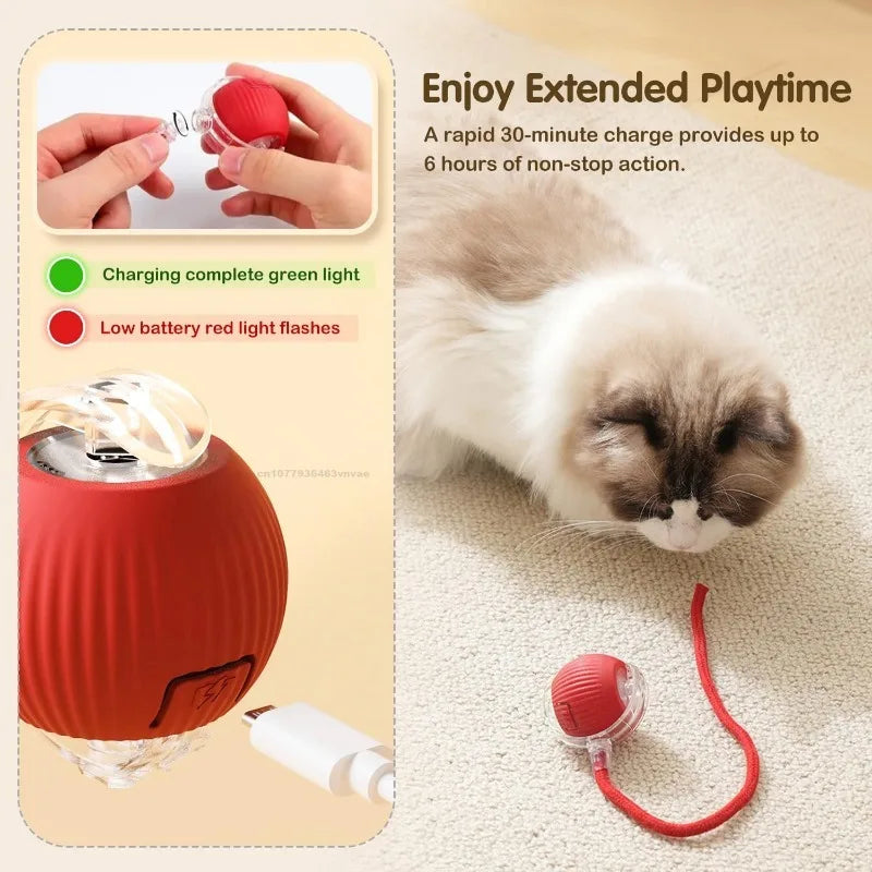 Electric Self-Rolling Cat Ball Toy