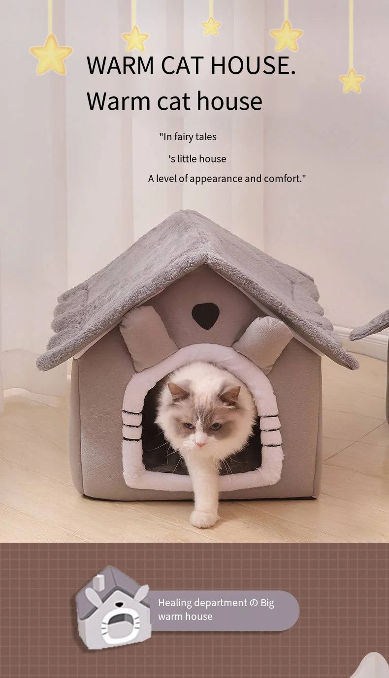 All-Season Washable Pet Bed with Cushion