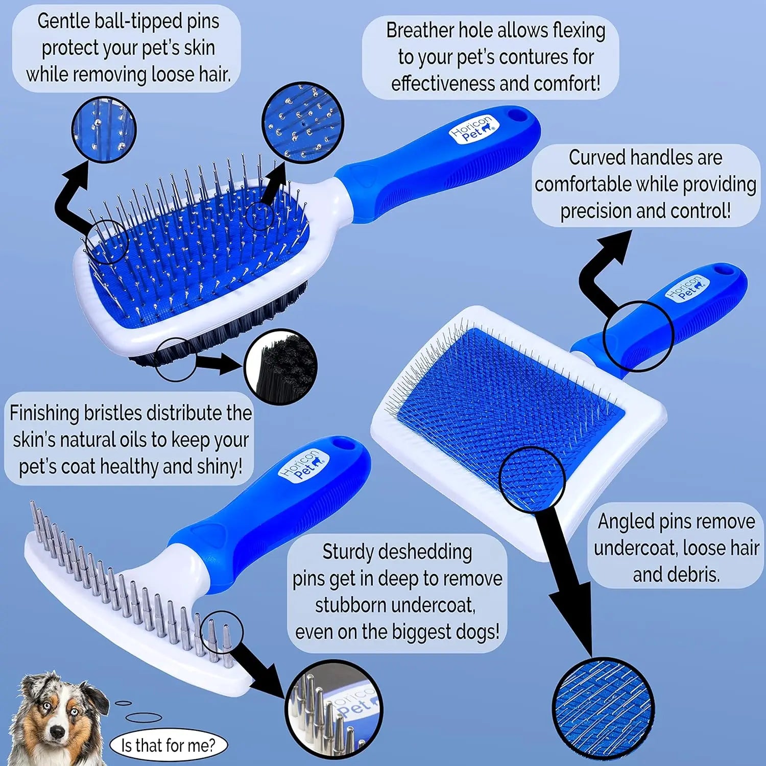 Premium Dog Grooming Brush Set