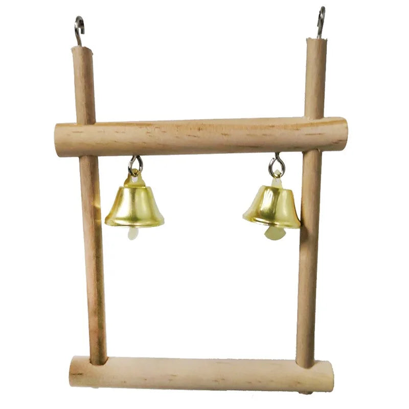 8pcs Parrot Bird Toy Set with Bells & Swings