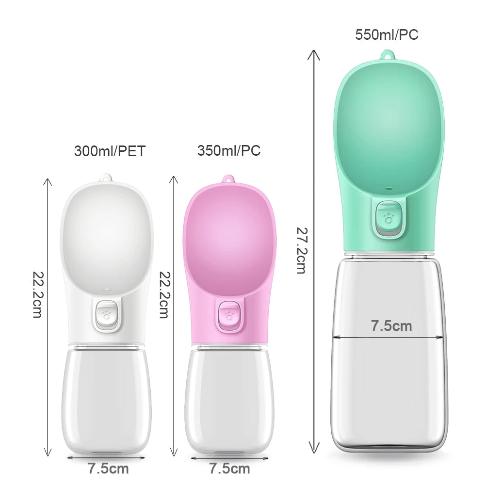350/550ml Portable Big Dog Water Bottle For Small Medium Dogs Cat Leakproof Travel Walking Pet Water Dispenser Labrodor Supplies