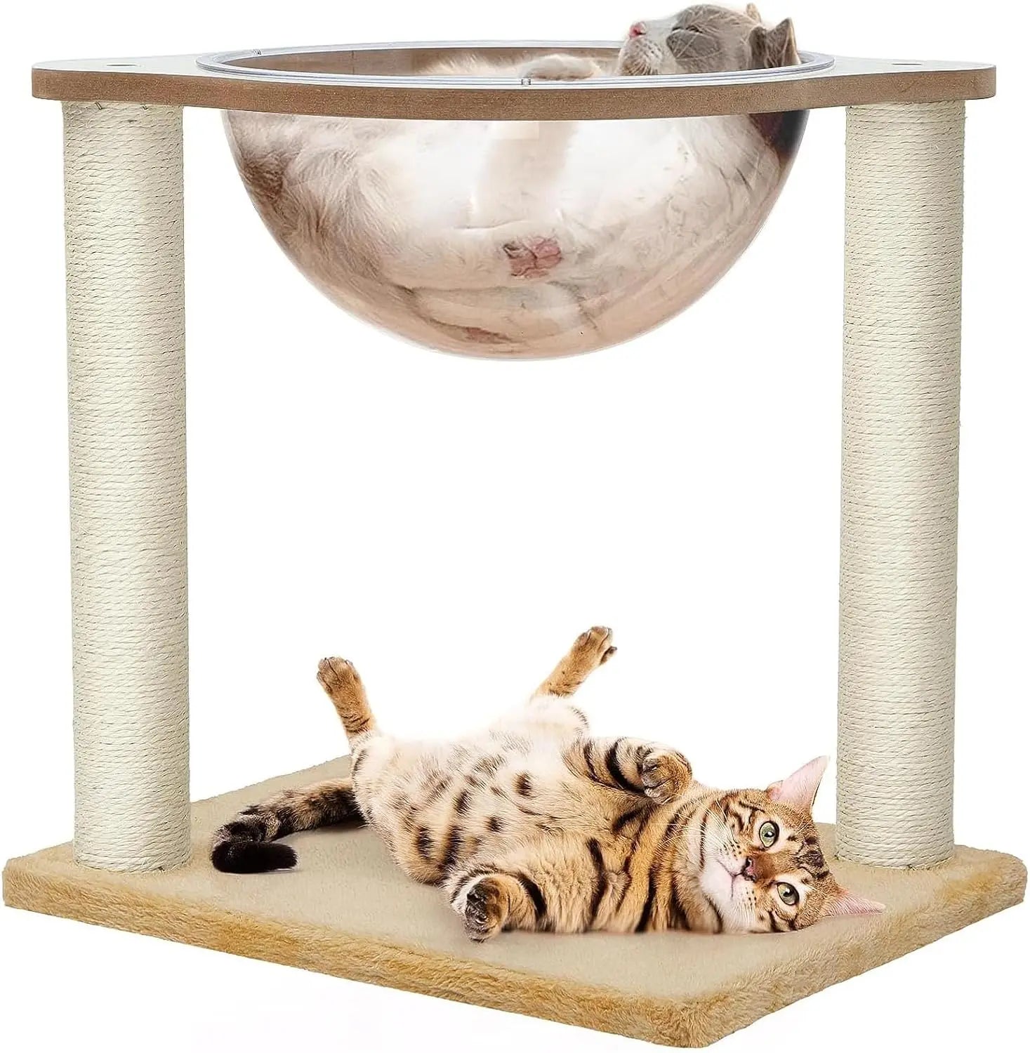Cat Hammock Bed with Sisal Scratching Post